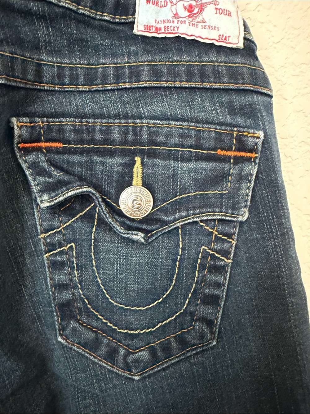 True Religion World Tour Bootcut Jeans Size 26 Made in USA - Picture 6 of 9